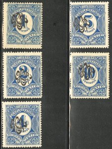 Mexico Stamps # 495-9 MLH VF Scott Value $110.00