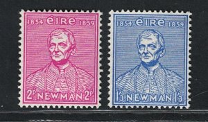 1954 IRELAND, # 124/25 Cardinal Newman Effigy, MNH**