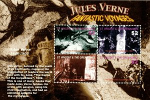 St. Vincent 2005 SC# 3474 Jules Verne Castle of the Carpathians - Sheet of 4 MNH