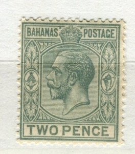 BAHAMAS; 1921 early GV issue Mint hinged 2d. value 