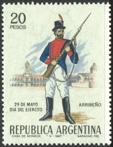 Argentina #838  MNH - Military Uniform, Army Day (1967)