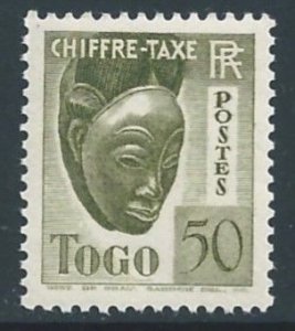 Togo #J27 NH 50c 1941 Postage Due - Mask