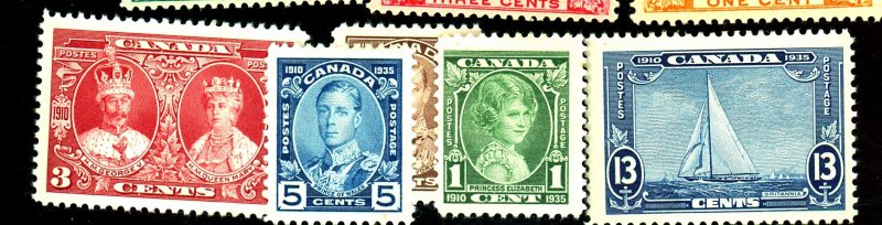 CANADA 211-14 216 MINT FVF OG LH Cat $16