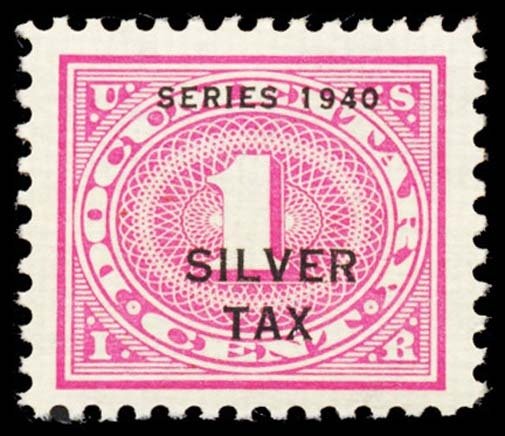 U.S. REV. SILVER TAX RG37  Mint (ID # 100503)