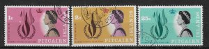 PITCAIRN ISLANDS SG85/7 1968 HUMAN RIGHTS YEAR USED