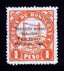 Honduras - Scott #C59 - Used - Short perfs, pencil/rev. - SCV $4.25