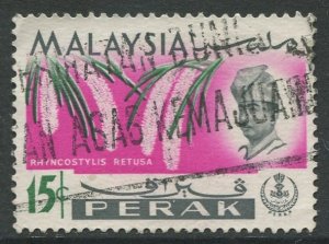 STAMP STATION PERTH Perak #144 Sultan Idris Shah  Flowers Used 1965