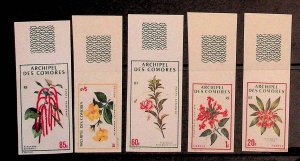 COMORO ISL. Sc 96-8,C37-8 NH IMPERF SET OF 1971 - FLOWERS