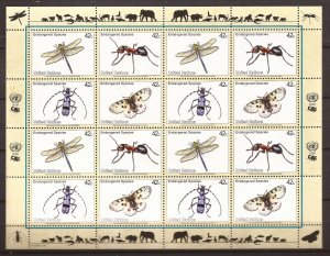 2009 UN-NY - Sc 978a - MNH VF - Pane of 16 - Endangered Species