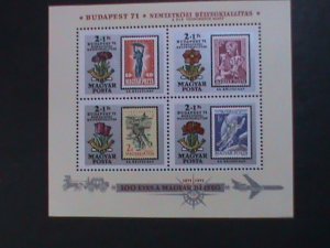 ​HUNGARY-1971 SC#B293 CENTENARY OF 1ST HUNGARY POST STAMP MNH S/S-VERY FINE