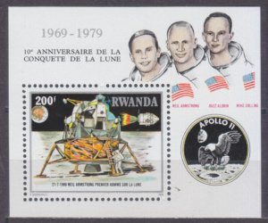 1980 Rwanda 1033/B88 10th Anniversary Of Apollo 11 7,50 €