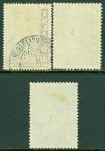 EDW1949SELL : ICELAND 1936-47 Scott #206, 208A, 208Bd Very Fine, Used. Cat $62.