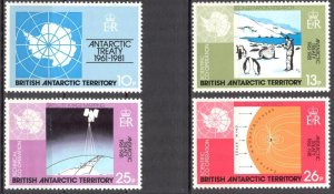 British Antarctic Territory 1981 Birds Penguins Antarctic Treaty set of 4 MNH