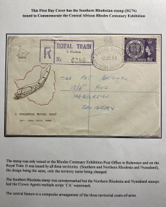 1953 Royal Tour Southern Rhodesia First Day Cover FDC To Salisbury Cachet
