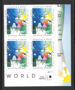 #3398 MNH Plate Block