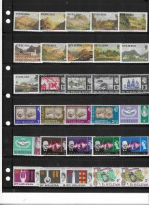 ST HELENA COLLECTION ON STOCK SHEET ALL MINT