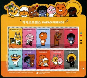 HERRICKSTAMP NEW ISSUES SOUTH KOREA Kakao Friends Emoticons Sheetlet