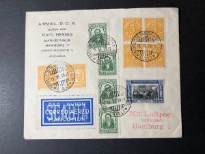 1931 Colombia DOX First Flight Cover FFC Cali to Hamburg Germany via USA