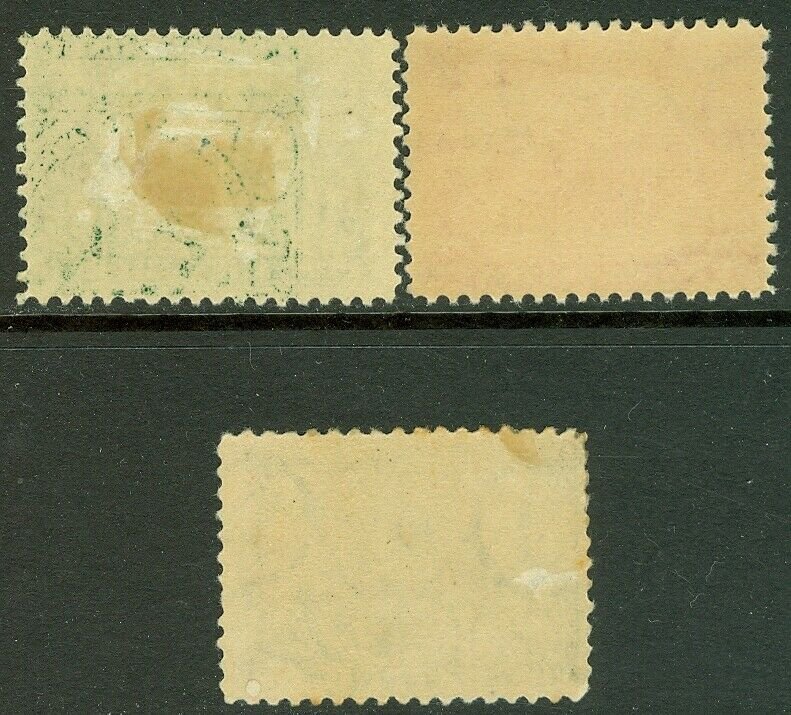 EDW1949SELL : USA 1907 Scott #328-30 Mint Original Gum. Back faults. Cat $177.00