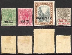 Bahamas SG96/99 Set opt War Tax M/M Cat 22 pounds