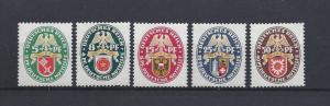 Germany, B28-B32, Coat of Arms (1929) Singles (See Desc.), **HInged** #3  (LL)