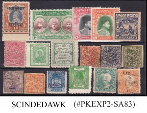 BRITISH INDIAN STATES - SELECTED STAMPS - 17V CV= +300.00 USD