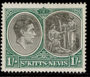 ST KITTS-NEVIS GVI SG75c, 1s black & green, M MINT. Cat £17.