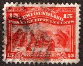 61, NSSC, Newfoundland, 15c, VF, Used, Discovery of Newfoundland, Seals