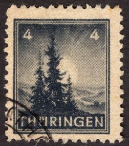 1946, Germany, Thuringia 4pf, Used, Sc 16N2