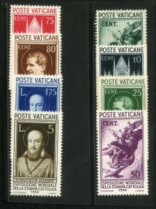 Vatican Stamps # 47-54 MNH XF Scott Value $495.00