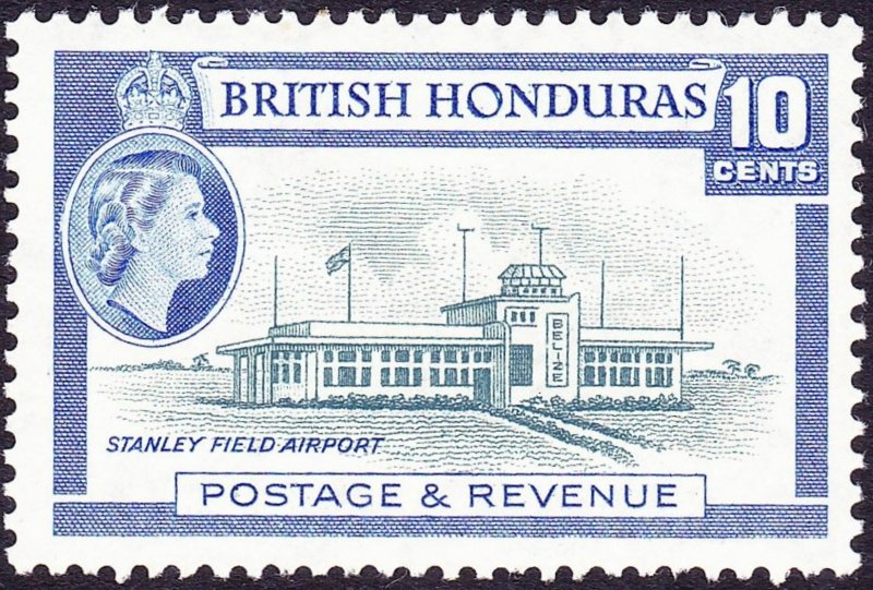 BRITISH HONDURAS 1953 QEII 25c Slate & Bright Blue SG183 MH