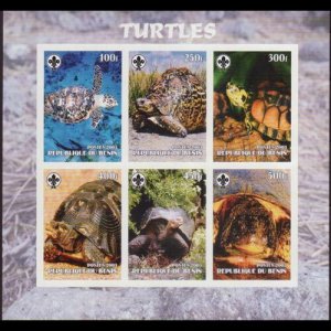 BENIN 2003 - Sheet-Turtles Imp. NH