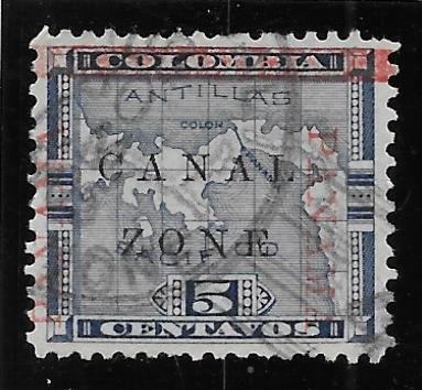 Canal Zone Scott #12 Used 5c Overprint 2018 CV $2.75