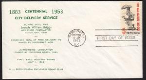 1963 City Mail Delivery Sc 1238 Beech Postal Employees 1st cachet