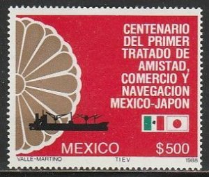 MEXICO 1552, CENTENARY OF THE MEXICO-JAPAN NAVIGAT. TREATY. MINT, NH. F-VF