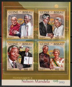 GUINEA BISSAU  2016  TRIBUTE TO NELSON MANDELA  SHEET  MINT NH