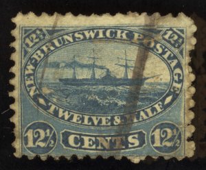 New Brunswick Scott 10 Used 12 1/2c Blue 1860-63 Lot GOR693 bhmstamps