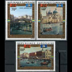 GABON 1972 - Scott# C123-5 Venice Paintings Set of 3 NH