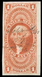 momen: US Stamps #R69a Revenue Manuscript Used XF