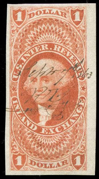 momen: US Stamps #R69a Revenue Manuscript Used XF