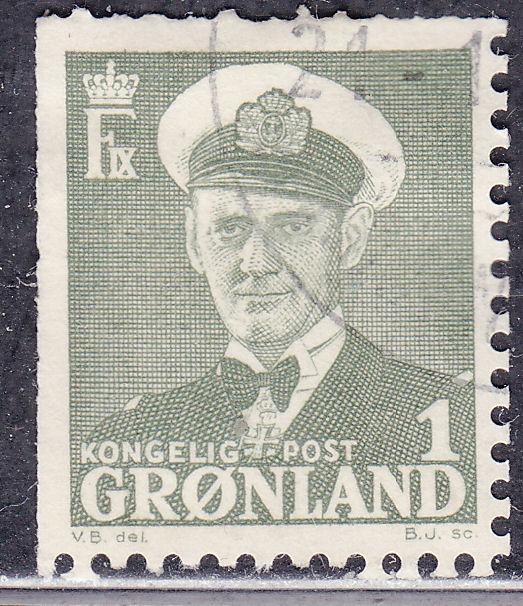 Greenland 28 USED 1950 King Frederik IX