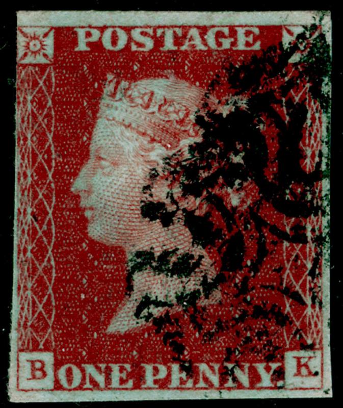 SG8, 1d red-brown PLATE 41, USED. Cat £110. BLACK MX. BK