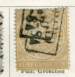 GERMANY; NORTHERN STATES 1860s classic fine used 5g. value