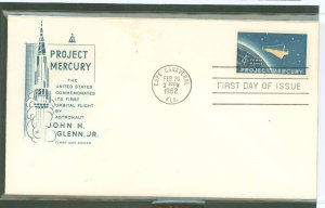 US 1193 Project Mercury House of Farnam & Art Craft FDCs, both are unaddressed, lt. gum stains