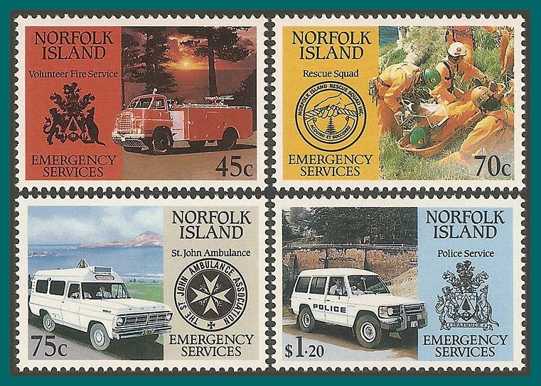 Norfolk Island 1993 Emergency Services, MNH #534-537,SG546-SG549