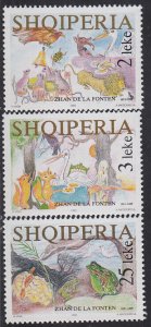 Albania MNH Sc  # 2490-92  Fables of Jean de Lafontaine