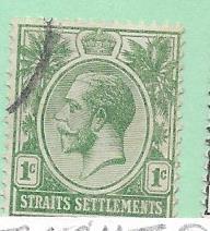 Straights Settlements #149 1c green George V U) CV $1.60