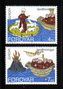 Faroe Islands  #264-265  MNH  1994  Europa St. Brendan`s Voyages