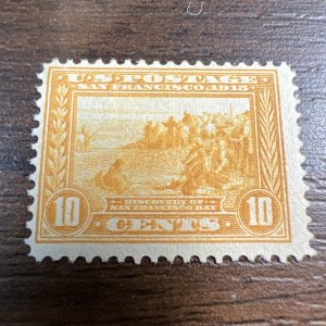 Scott #400 San Francisco Bay-1913-MNHOG-Orange Yellow-US