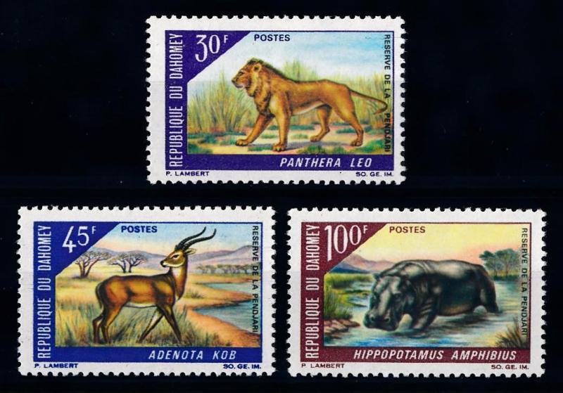 [64076] Benin Dahomey 1968 Wild Life - Lion, Hippo From Set MLH